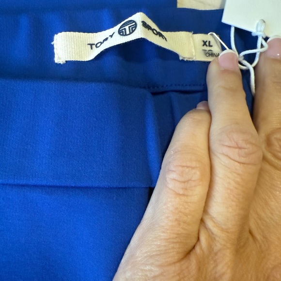 Tory Sport Blue Flared Cropped Pants - Picture 7 of 7